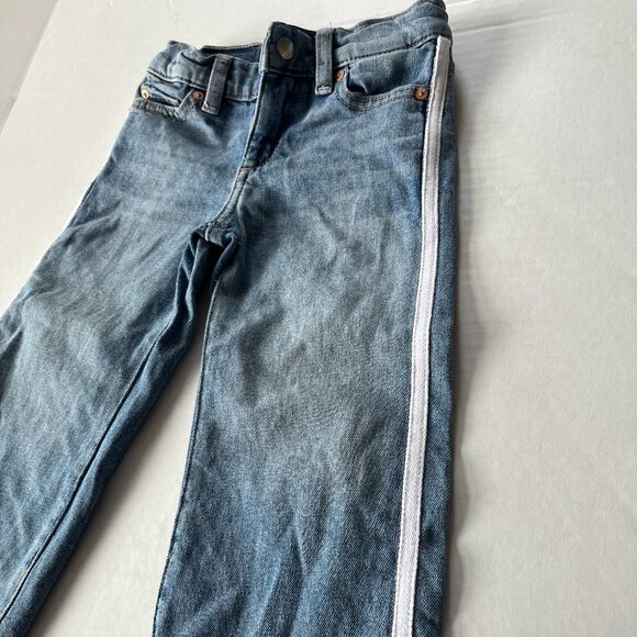 Girl - 3T - DL1961 Denim Jeans with White Stripe - Picture 3 of 5